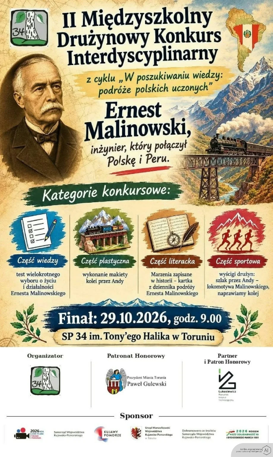 Plakat II Międzyszkolny Drużynowy Konkurs Interdyscyplinarny